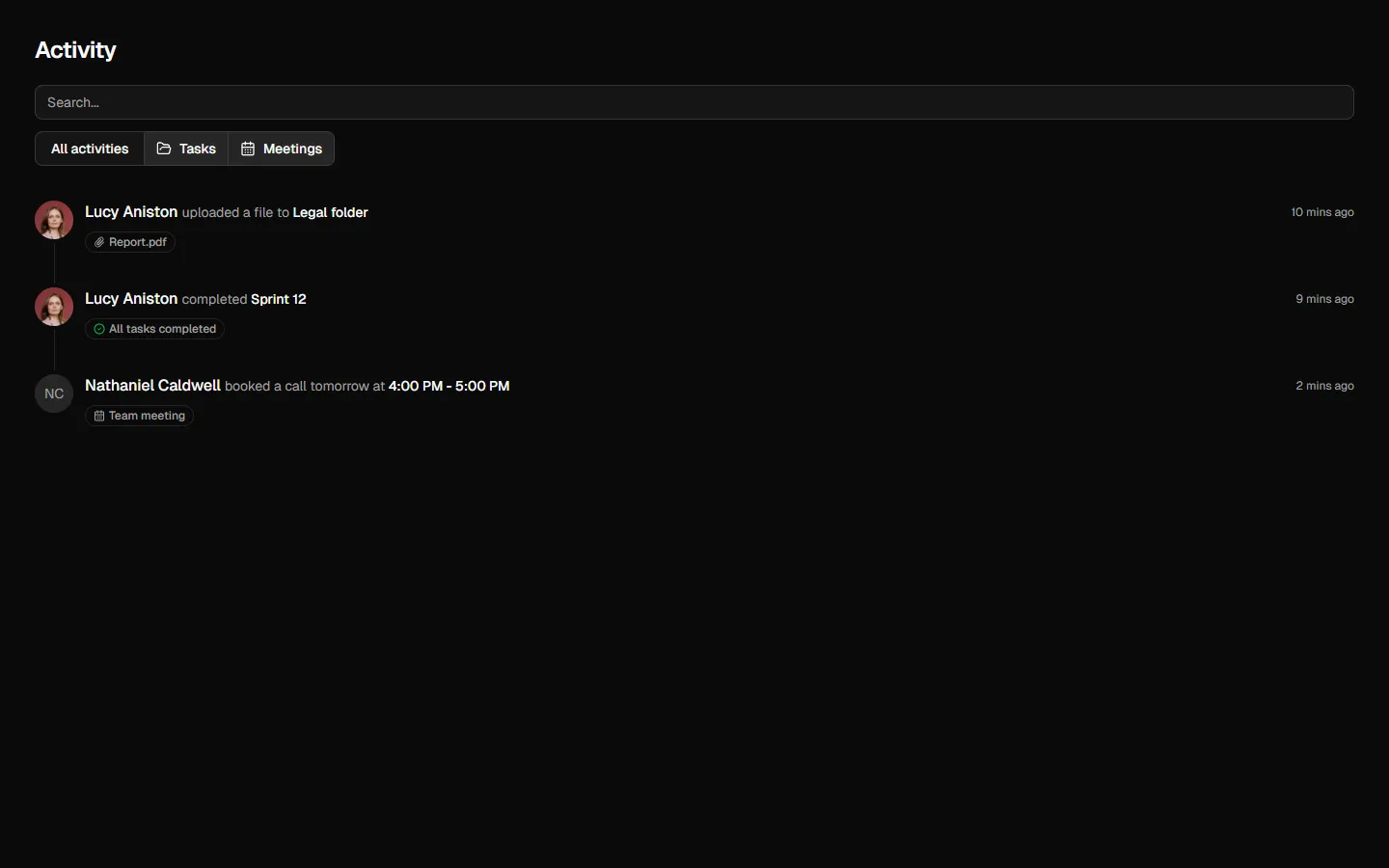 Activity Feed 1
