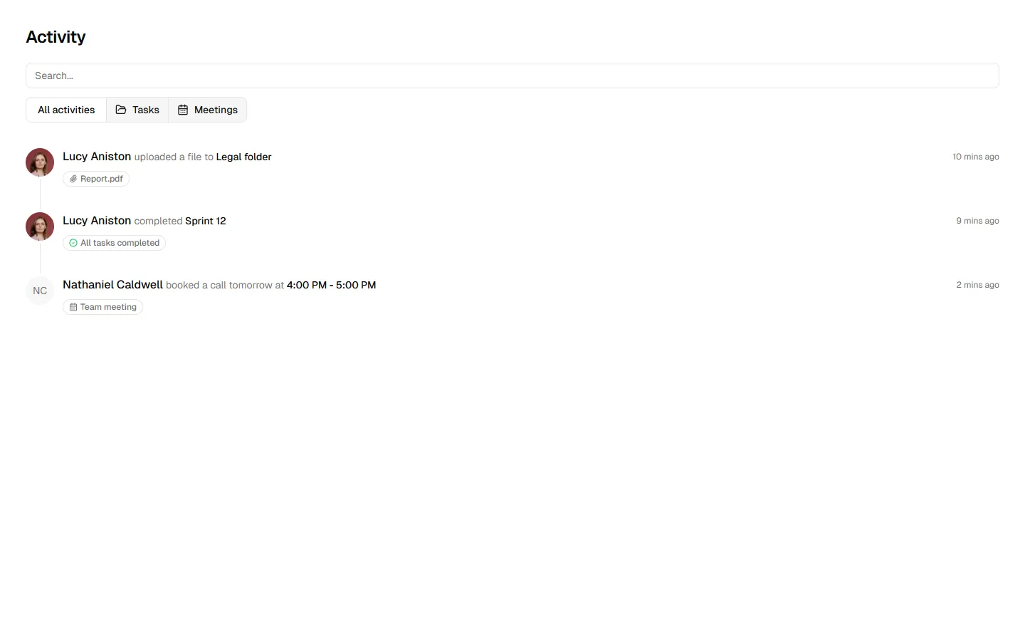 Activity Feed 1