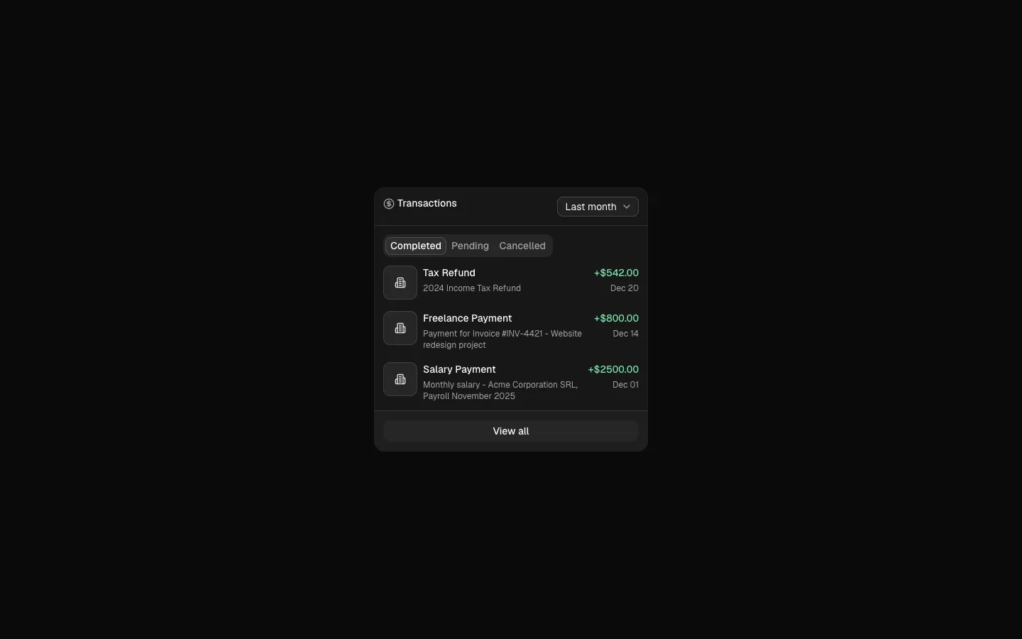 Transactions 1