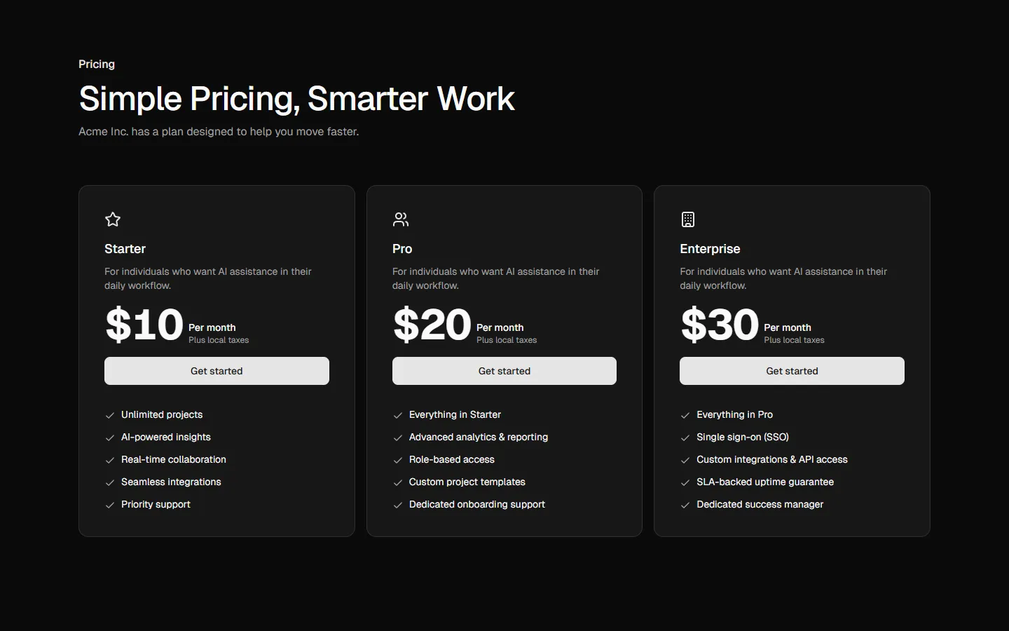 Pricing