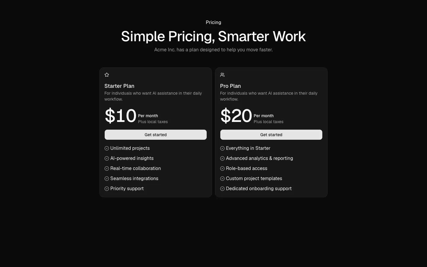 Pricing 10