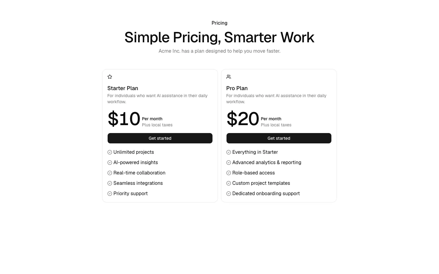Pricing 10