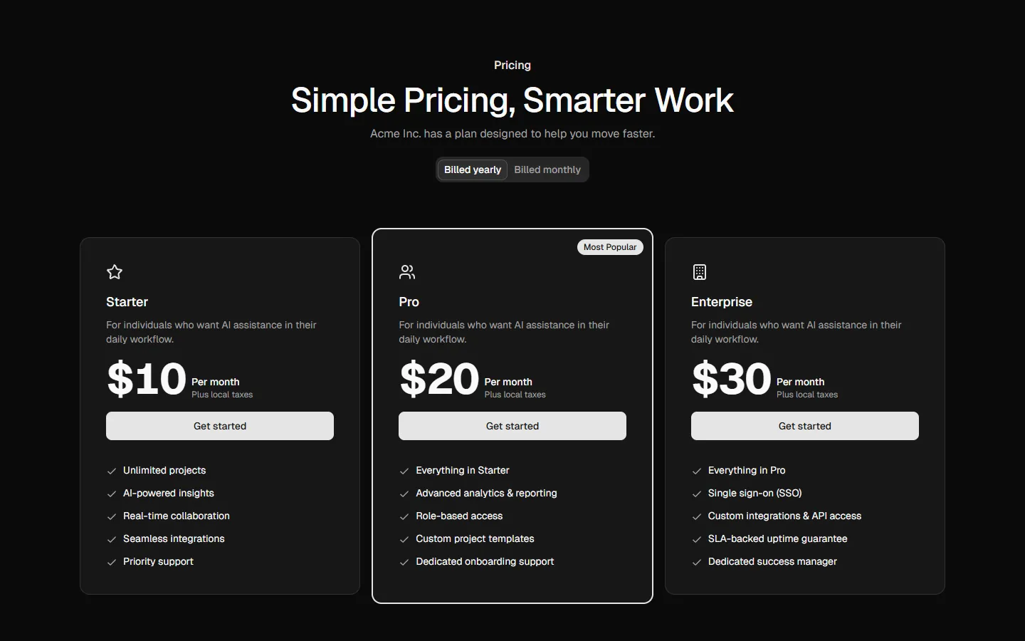 Pricing 4