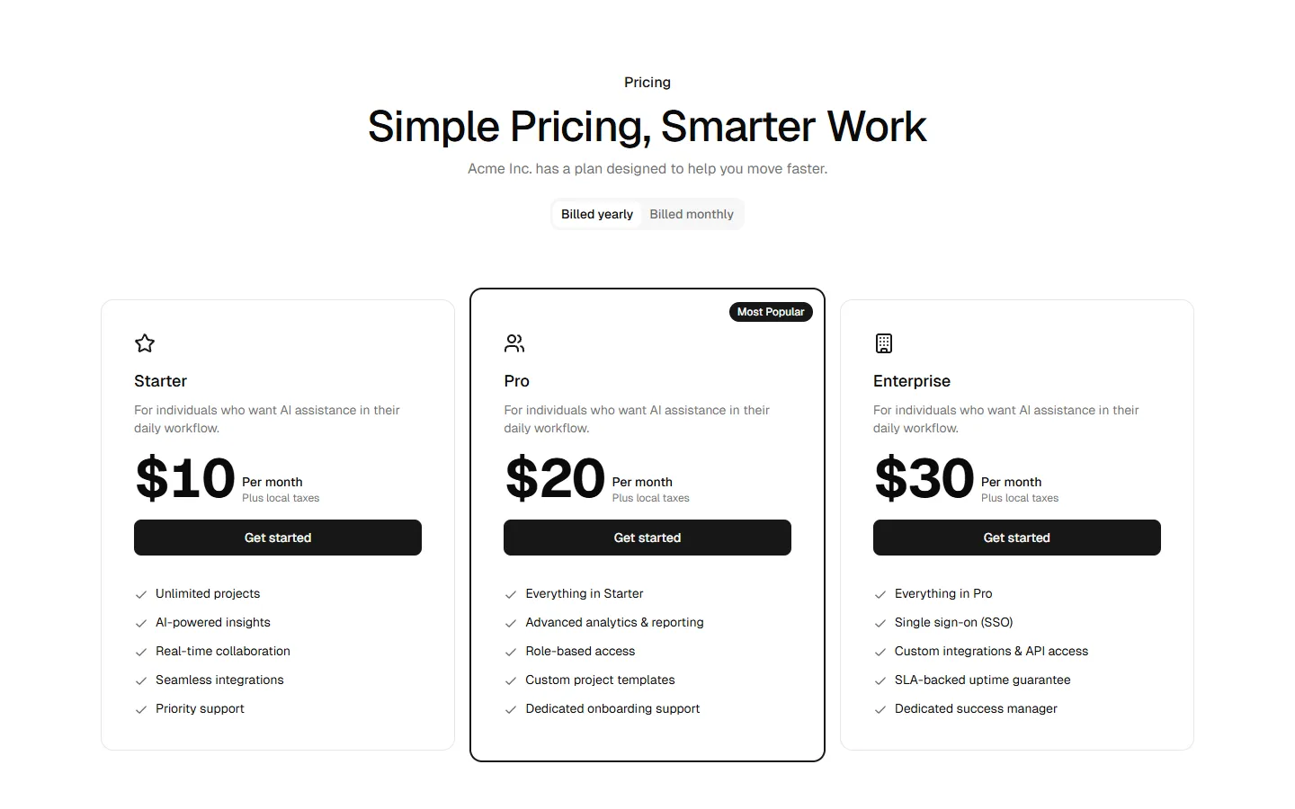 Pricing 4