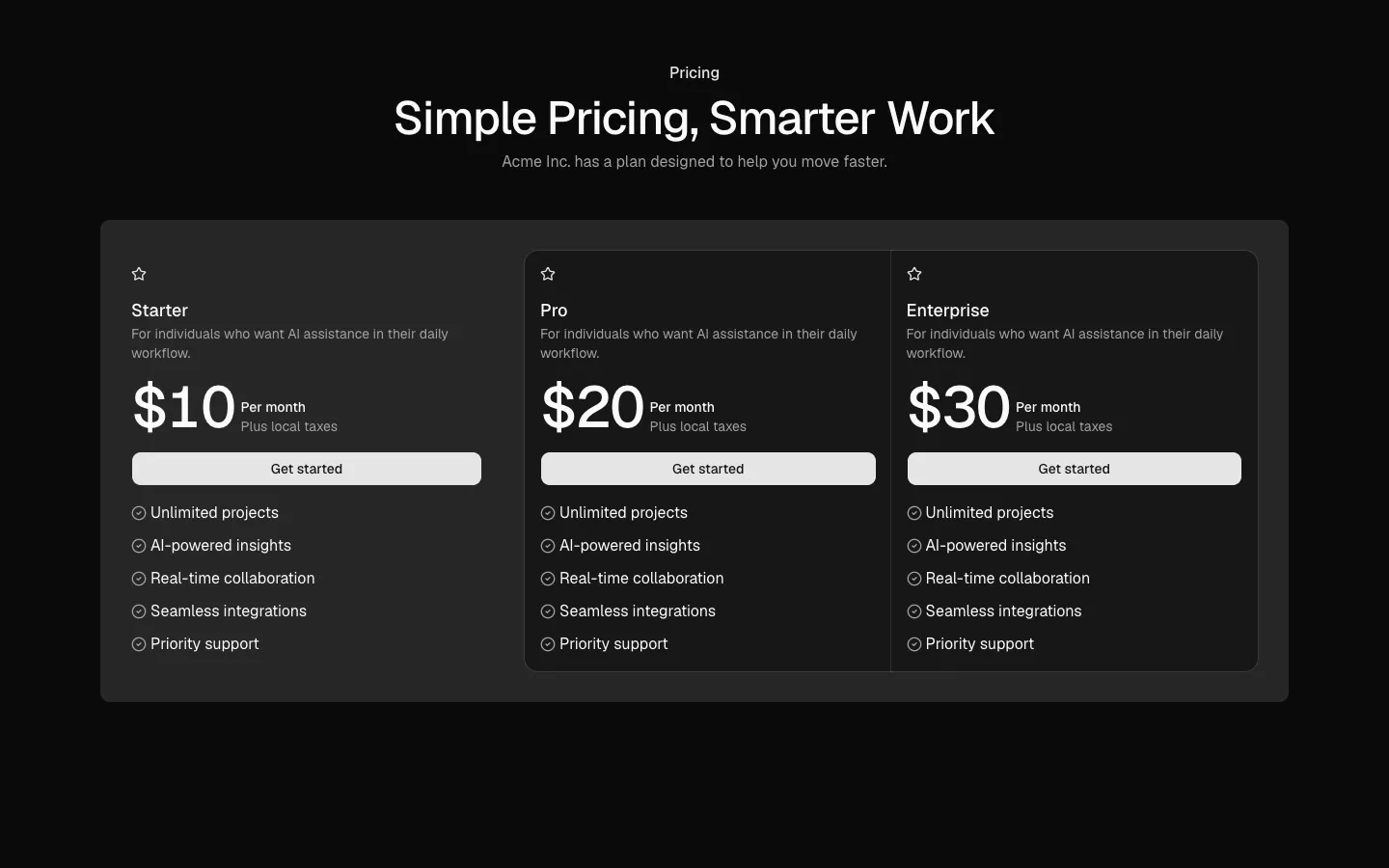 Pricing 9