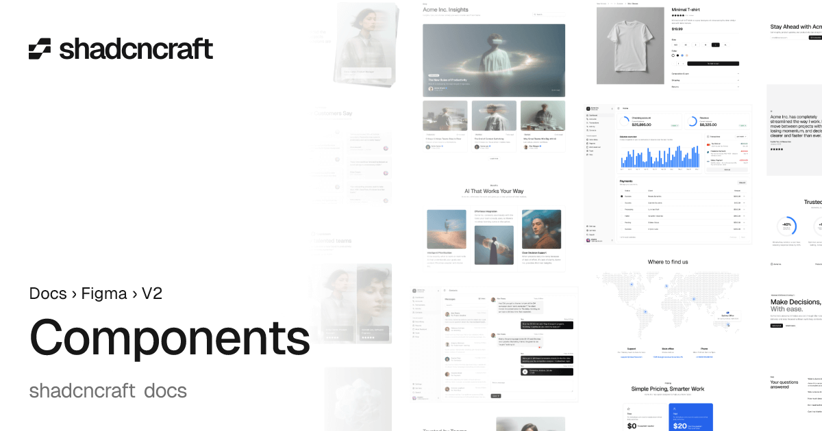 shadcncraft Figma Components – shadcncraft Docs