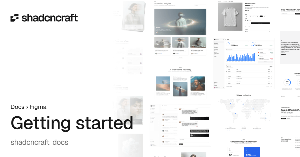 Getting Started with shadcncraft in Figma – shadcncraft Docs